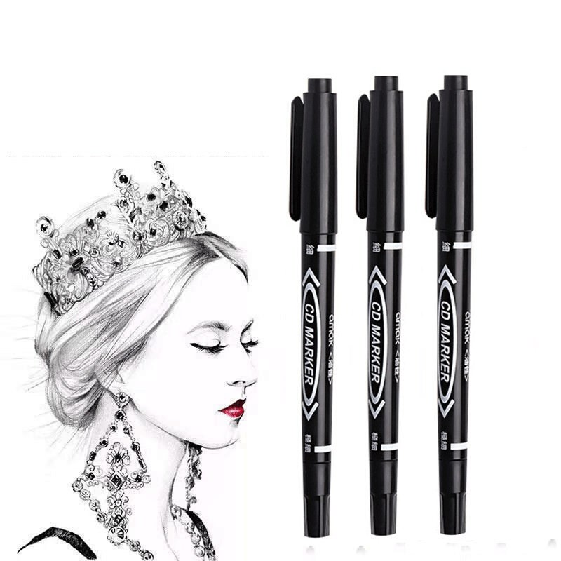 10 Pcs/set Twin Tip Colored Permanent Art Markers Pens图片