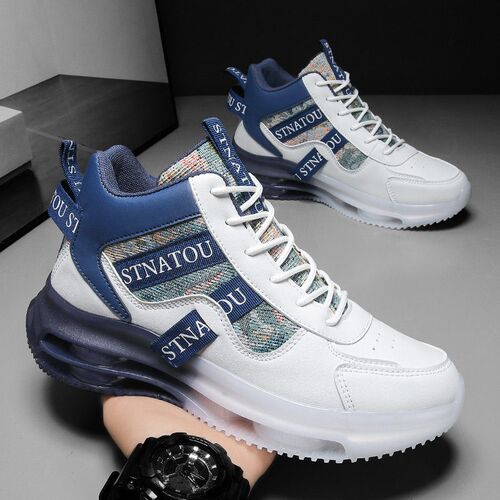 High-top Mens Shoes, Full Palm Air Cushion Shock-absorbing