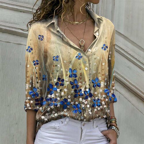 Elegant Women Shirts Fashion Long Sleeve Shirts Women Loose