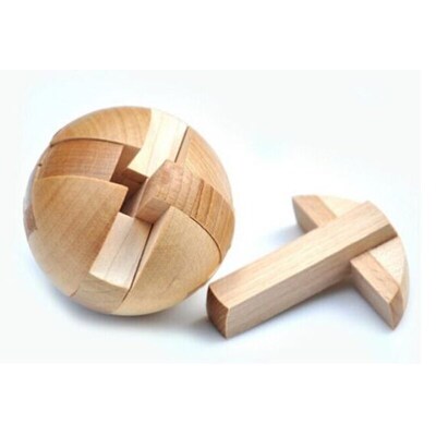 Classic Wooden Puzzle Mind Brain Teasers Burr Interlocking P