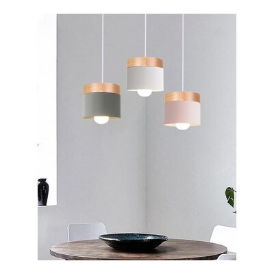 Nordic Modern LED Oak Pendant Light Dining Living Room Resta