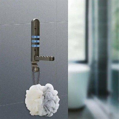 Folding Over The Door Hooks Home Bathroom Organizer Rack