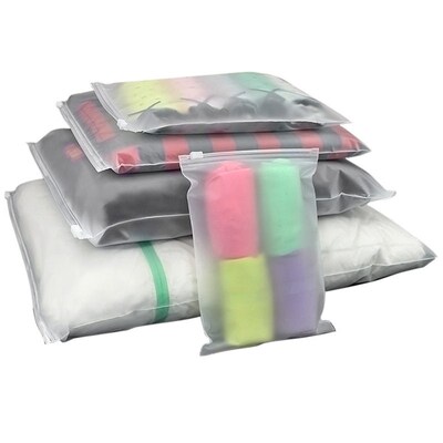 Transparent Frosted Zipper Bag Garment Packaging Bag Plastic