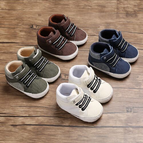 0-12 Months Baby Shoes Male Baby Mid-high Soft Sole Non-slip