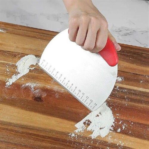 Easy To Clean Stainless Steel Half Round Scraper Plastic
