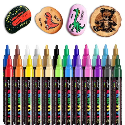 12/18/24Pcs/Set Acrylic Graffiti Marker for Fabric, , Rock,