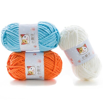 50g Thick Velvet Yarn Handmade DIY Knitting Yarn Wool Line B