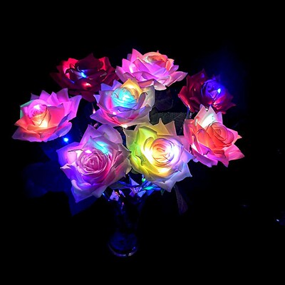 Internet Celebrity Simulation Luminous Rose Chinese Valentin