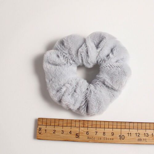 Warm Soft Hair Scrunchies Furry Elastic Hair Band Women Girl