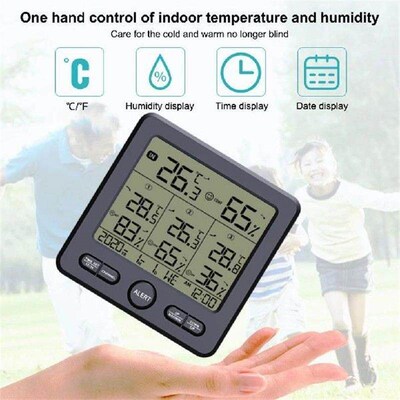 Digital Thermometer Hygrometer Wall Hanging LCD Temperature