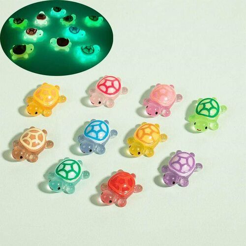 Glow-in-the-Dark Transparent Small Turtle Resin Craft Access