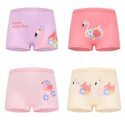 4 Pieces/lot Design Childrens Girls Panties Cotton Soft Pre