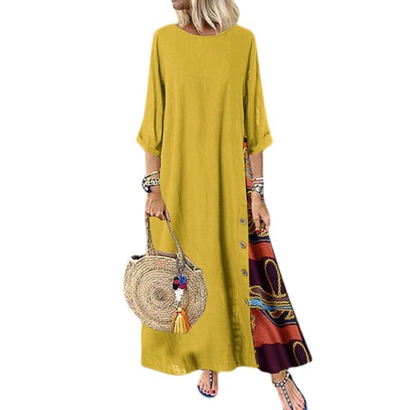 Summer Dresses Vintage Dress for Women Long Dress Loose Fash图片
