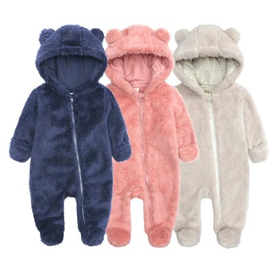 Newborn Baby Rompers Girls Clothes Autumn Winter Boys Fleece