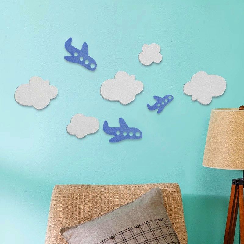 装饰房间布置卡通云朵遮丑毛毡墙贴儿童房卧室背景墙面自粘毛毡板,家居饰品,文化墙贴,淘宝优惠券,粉丝福利购,淘宝优惠卷