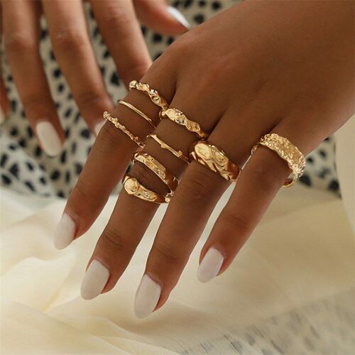 Bohemian Diamond Set Rings Retro Festival Rings for WomenEur