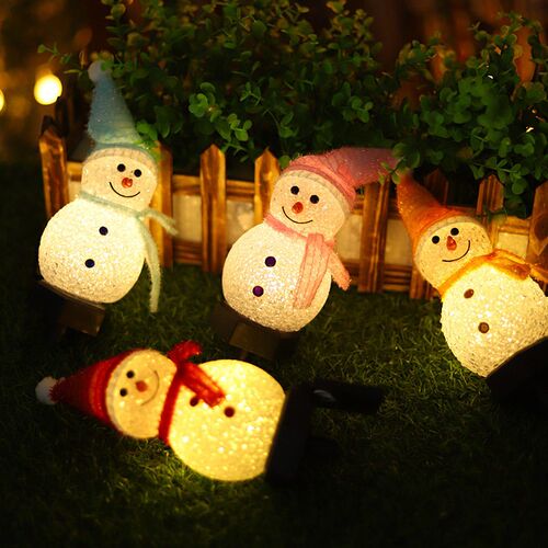 Snowman Solar Landscape Light Lawn Light Garden Set Christma