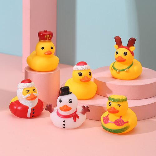 Christmas 5CM little yellow duck childrens water toys knead