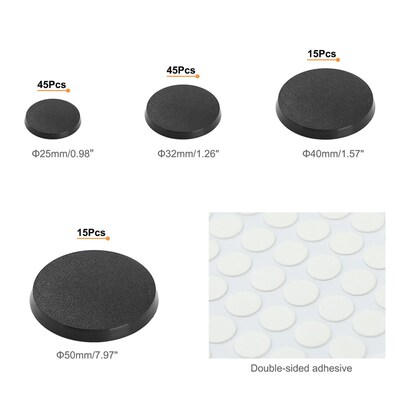 120pcs Various Size Round Model Bases 25mm 32mm 40mm 50mm fo