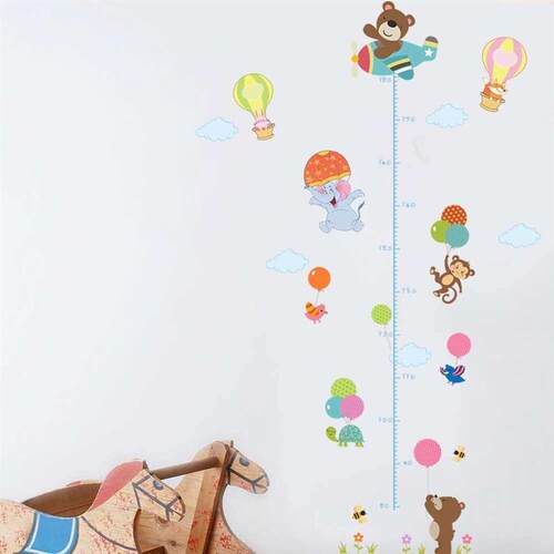 New Cute Elephant Lion Zoo High Sticker Childrens Room Bedr