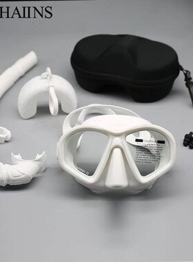 JUNHAIINS Tempered Glass Freediving Mask Snorkeling Set Fold