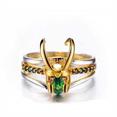 Hibiscus Chen Emerald Ring Womens Crystal Rocky Helmet Ring