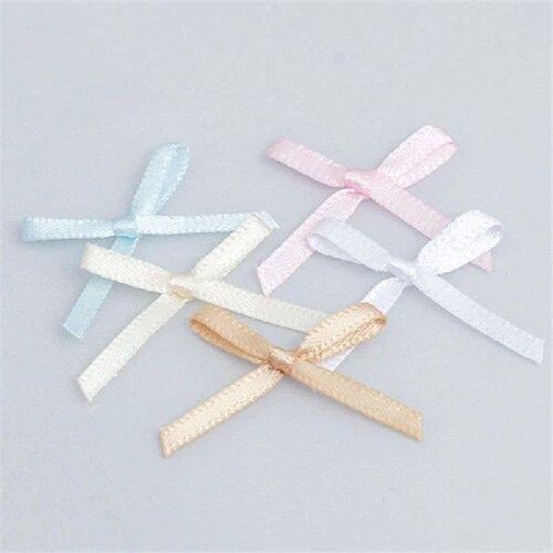 100pcs 20mm-30mm Small Size Satin Ribbon Bow Flower DIY