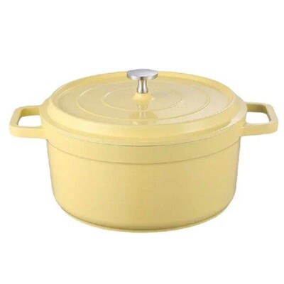 Enameled Steel Braiser W/Lid Crock Pot Stockpot