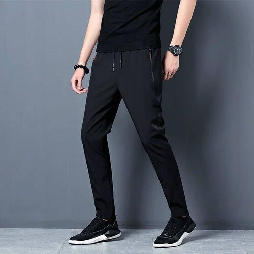 Mens Casual Pants Straight Slim Fit Elastic Waist Jogger Ko