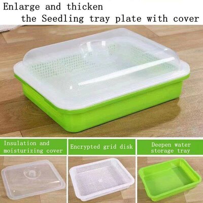 Deepen Seed Sprouter Tray With Cover Sprout Dish Growing Pot