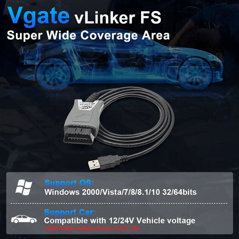 12/24V Vgate vLinker FS ELM327 USB For Ford Full FORScan Fun - 实物图