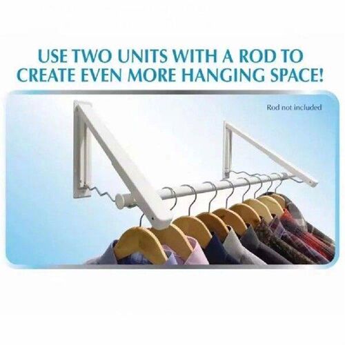 Screw-fixed Drying Rack Space-saving Wall Mount Clothes