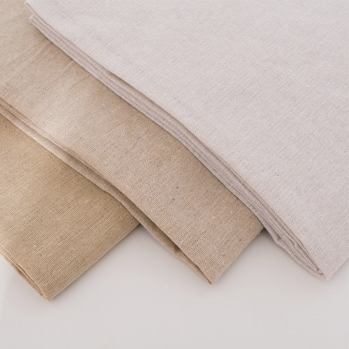 50x155cm Raw Cloth Faux Linen Cotton Fabric Rough Solid Line