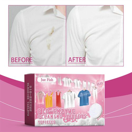 Jue Fish Bio-Enzyme Laundry Detergent Sheets - Quickly Remov