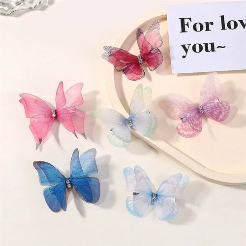 5PCS New Cute Princess Mesh Double-layer Butterfly Lovely Gi