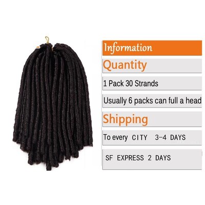 African soft dread locks braid hair crochet braids softdread
