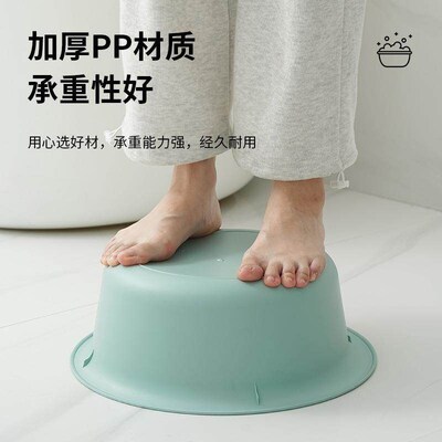 Large, durable, and thick plastic basin for home use. Suitab