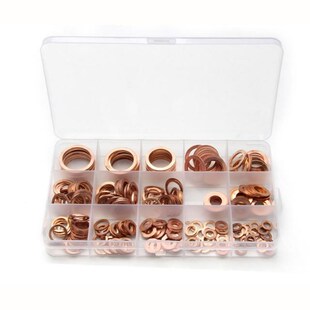 250PCS Flat Ring Washer Gasket M5/6/8/10/12/14/16/18 Solid C
