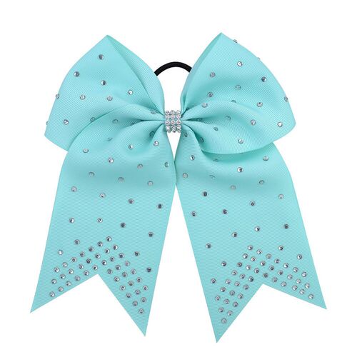 1Pcs Bing 8  Solid Girls Cheer Bows Grosgrain Ribbon Hair