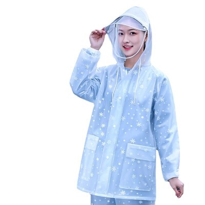 Raincoat Rain Pants Set Womens Thickened Adult Long Full Bo