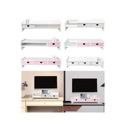 Monitor Stand Riser Computer Heightened Shelf Desk