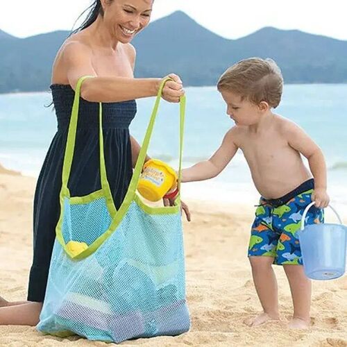 Protable Beach Bag Anti-and Net for Kid Beach Toy Towel Stor