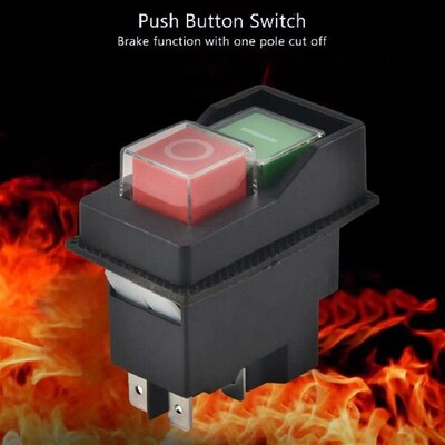 Waterproof Electromagnetic Push Button Switch 5 Pins KJD17