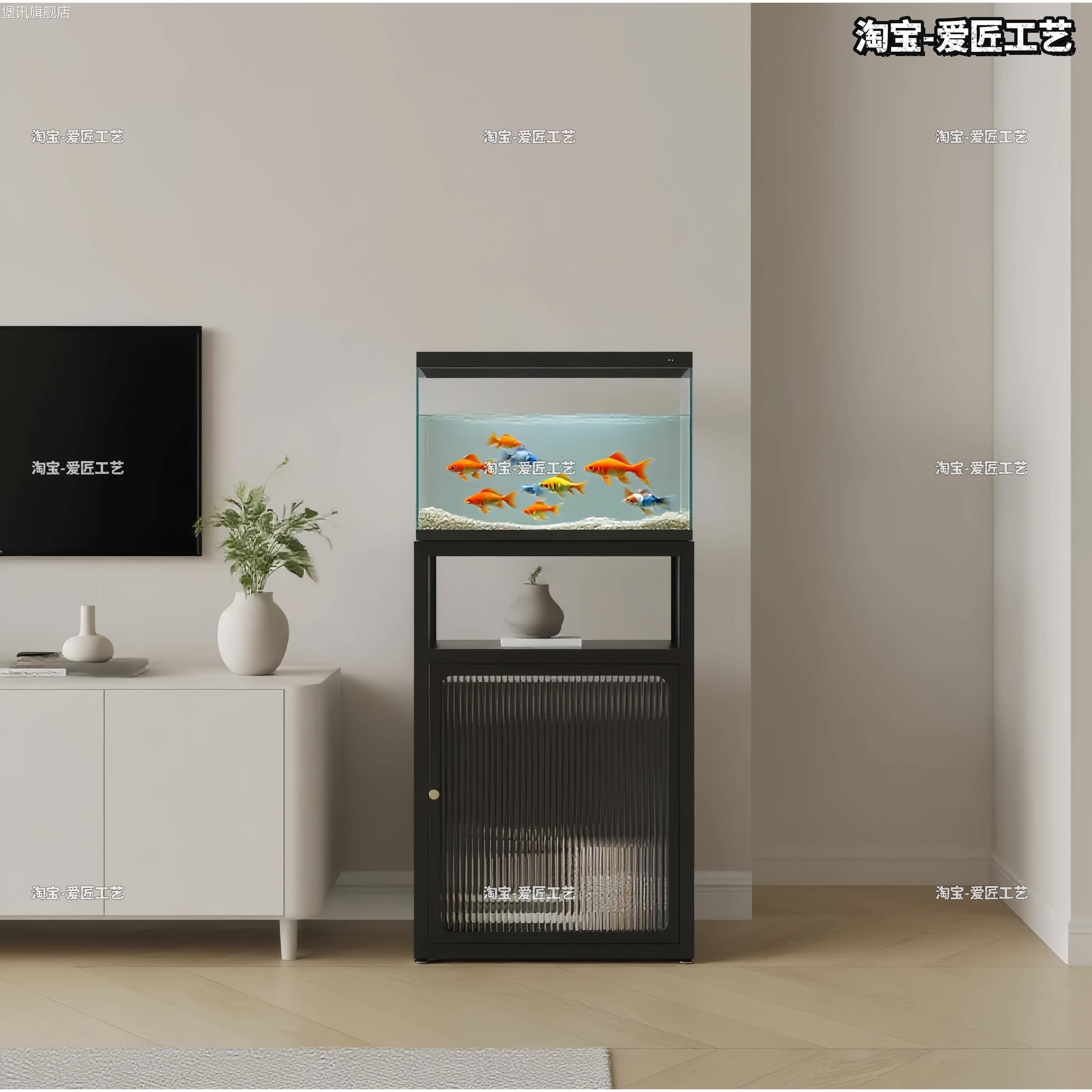 堡讯适用鱼缸底柜承重鱼缸柜水族箱鱼缸放置柜加厚鱼缸架适配小米图片