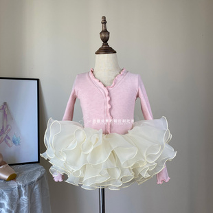 儿童舞蹈毛衣冬天季芭蕾舞女童长袖外套启蒙班舞裙新款演出练功服