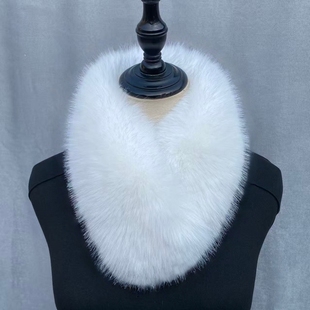 冬季 狐狸毛领围巾女加厚保暖双面毛绒百搭磁吸毛领围脖 新款