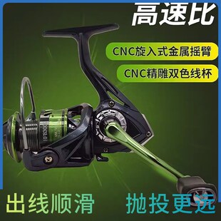 利剑全金属路亚纺车轮无间隙渔轮纺车轮远投CNC高速渔线轮抛鱼轮