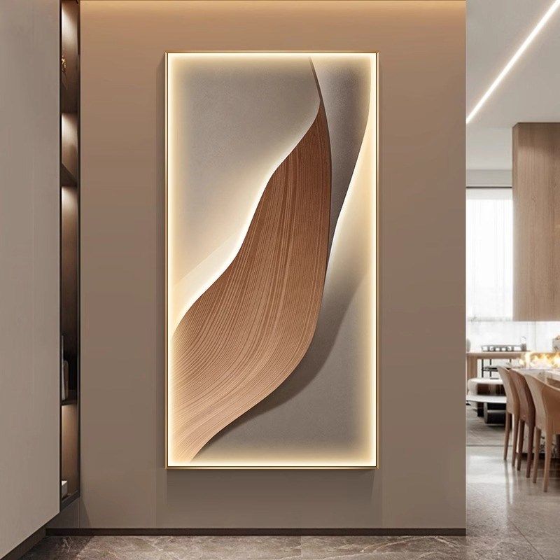 灯画抽象过道玄关装饰画LED大气正对门挂画意式极简走廊尽头壁灯,家居饰品,氛围画/灯画,淘宝优惠券,粉丝福利购,淘宝优惠卷