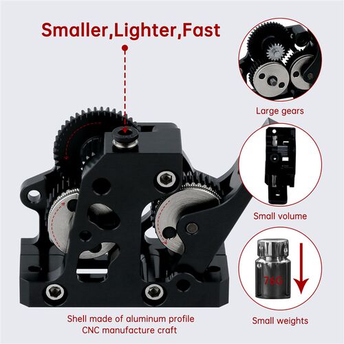 3d打印机配件全金属高品质HGX-LITE-extruder减速硬化钢齿挤出机