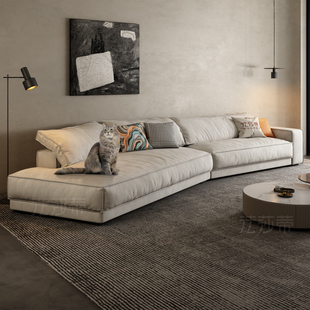 法莎蒂猫抓布豆腐块布达佩斯意式极简客厅大小户型高靠背异形沙发